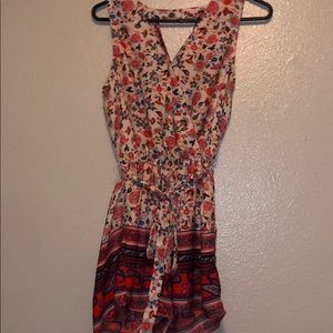multicolored tank top romper
